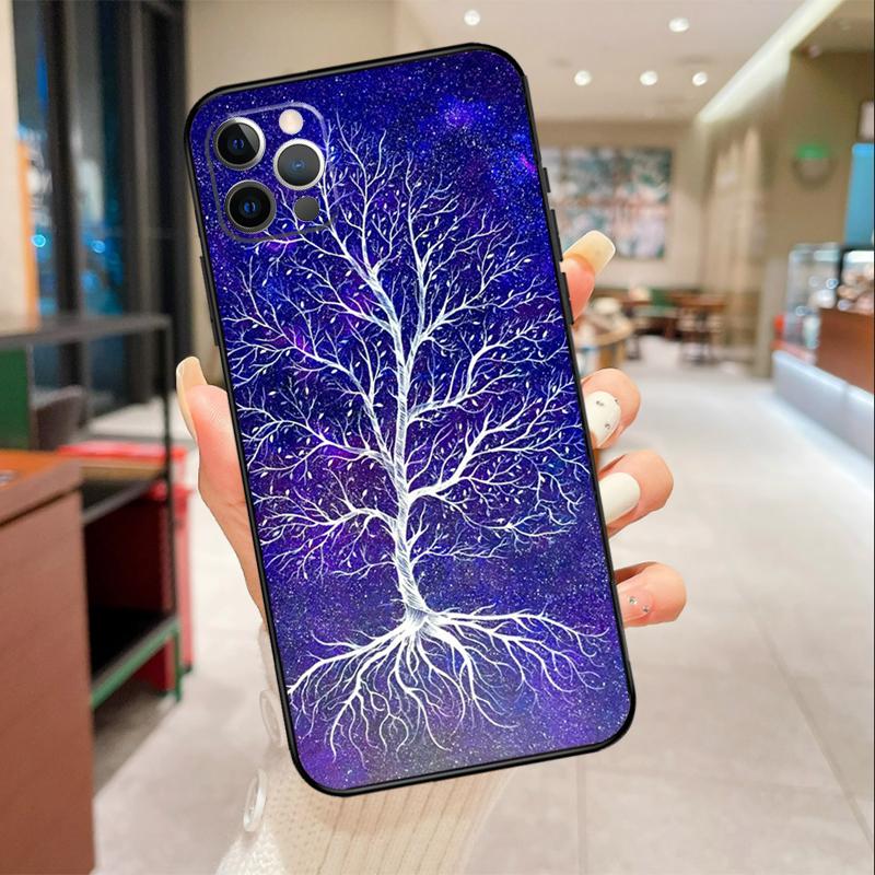

Tree of Life Space Galaxy Stars Phone Case For iPhone 17 Air 16 15 13 11 12 14 Pro Max mini 15 16 Plus 16e Protective Cover iPhone 14Pro MAX