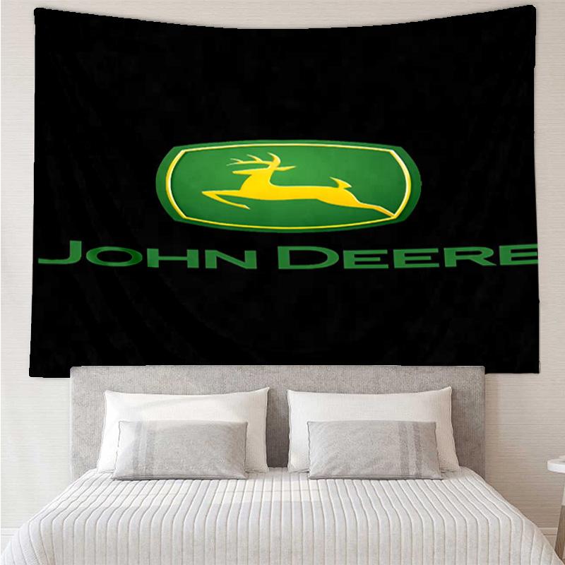 John Deere Logo Design Tapestry Room Decoration Wall Hanging for Living Room Bedroom, dormitory, Birthday and Christmas gifts