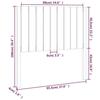 VidaXL Headboard Black 95.5x4x100 Cm Solid Pine Wood 818854