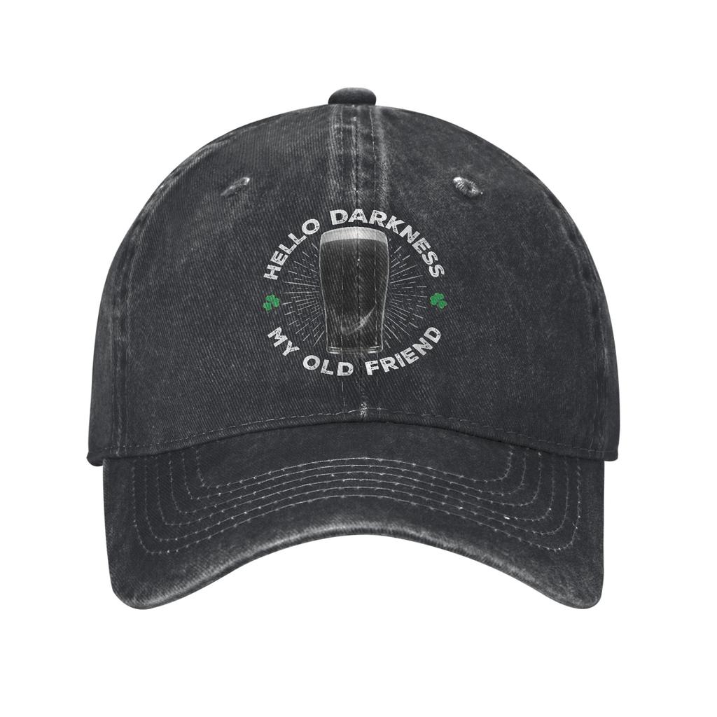 Hello Darkness My Old Friend Irish Beer St Sun Baseball Cap  Trendy Women Men Washed Hip Hop Hats Dropshipping Baseball Caps
