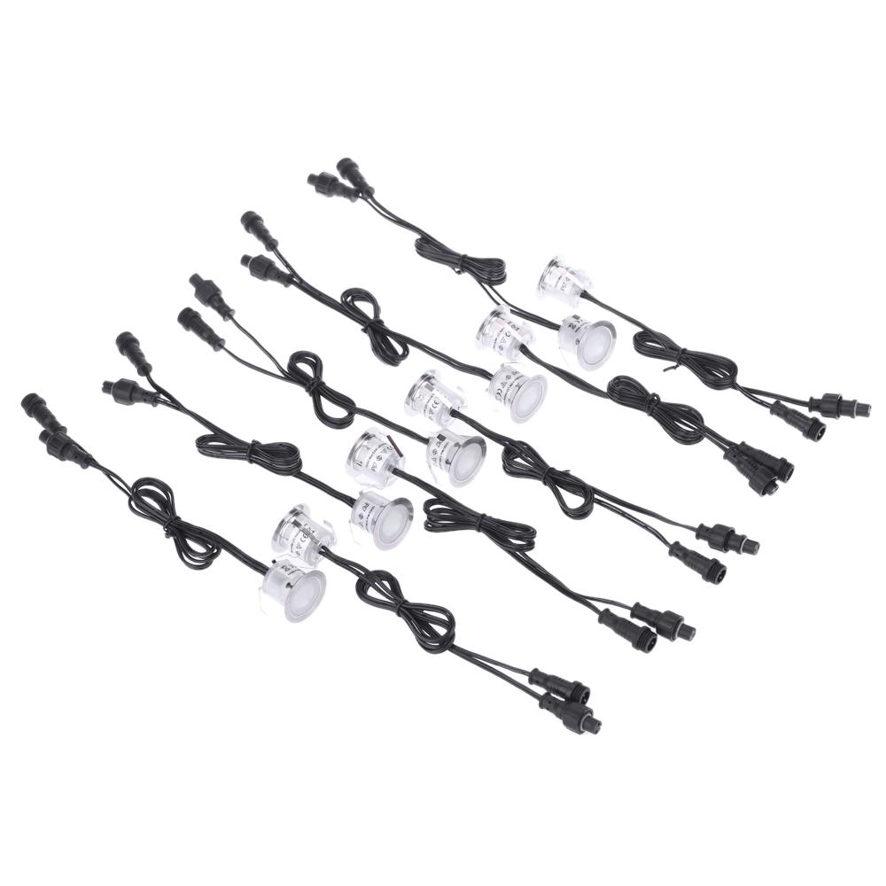 10 Stück 32 mm LED-Deckleuchten, 0,6 W, 500 lm, SMD2835, kleine Bodeneinbauleuchten, IP67 wasserdicht