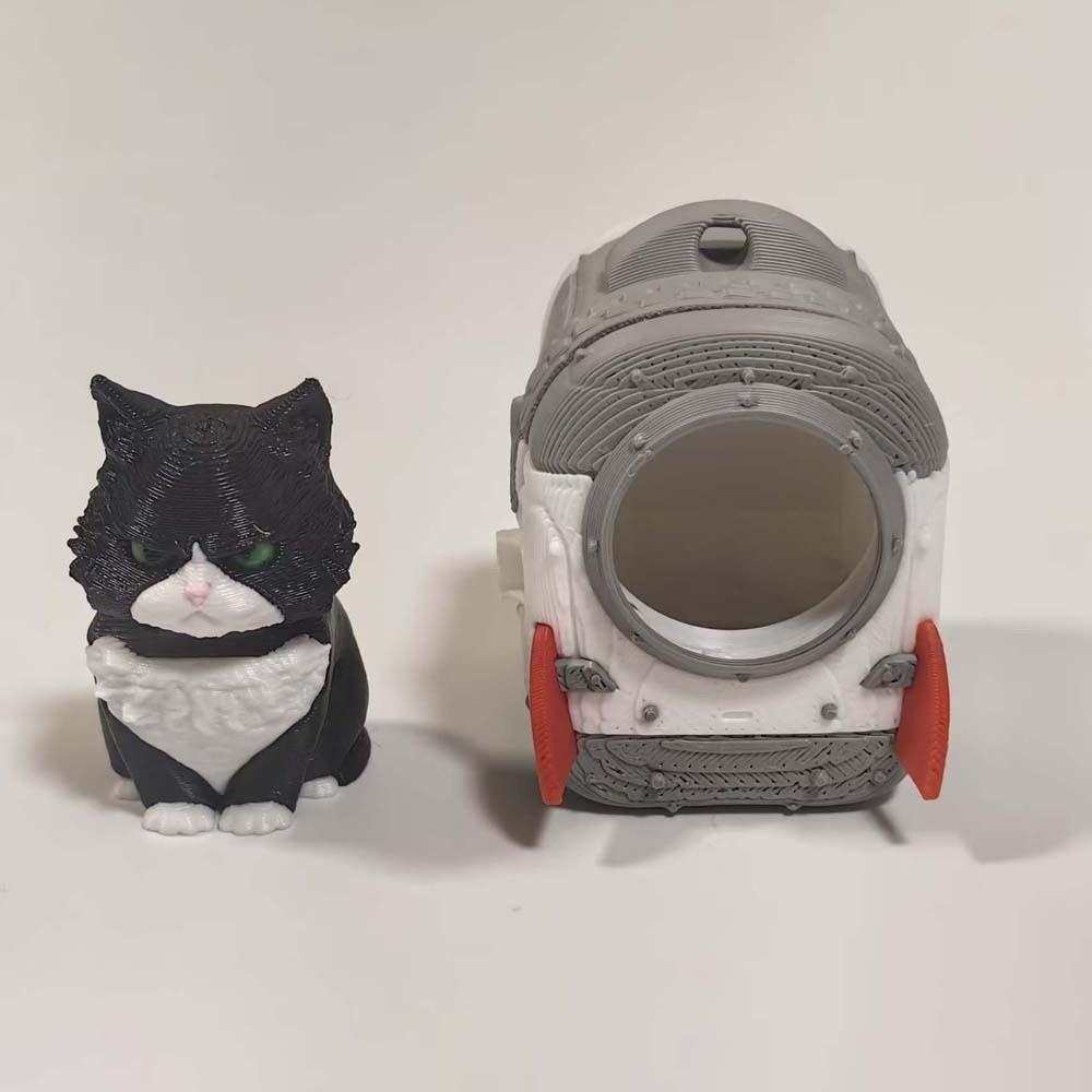 Lightweight Build 3D Printed Keychain Vibrant Shades Trendy Bag Charm Micro Kitten Bag Gifting