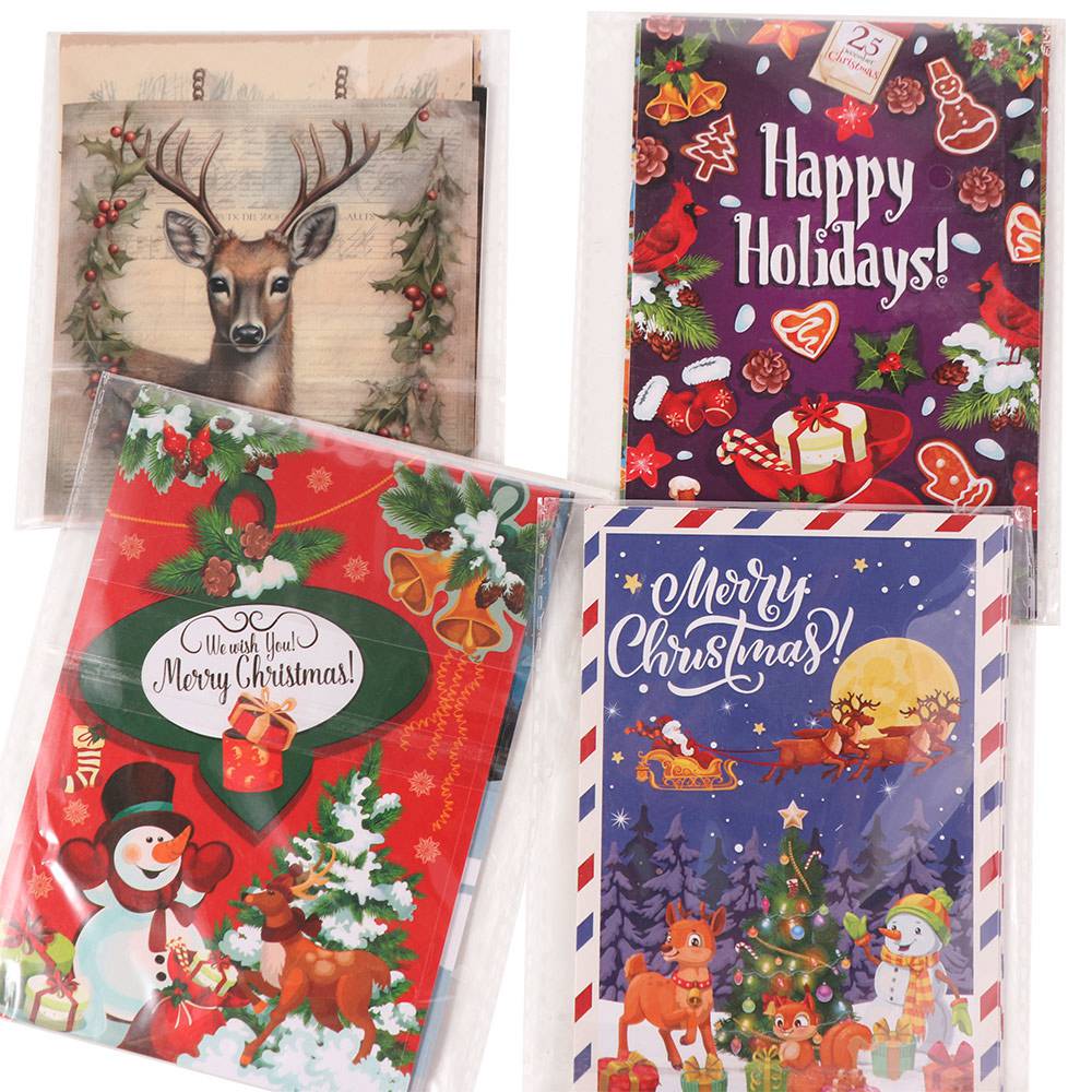 Santa Claus Xmas Tree Red Wine Bottle Paper Label DIY Wine Bottle Cover Bar