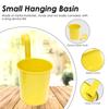 5Pcs Hanging Flower Pots Metal Iron Colour Hanging Fence Bucket Detachable Hook with Drainage Hole Outdoor Garden Balcony Decor