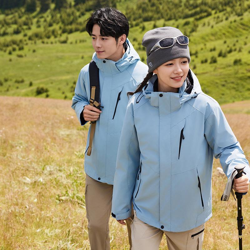 Outdoor Jacket Women's Down Jacket Three-in-one Jacket Men's Autumn and Winter Waterproof Tibetan Hiking and Cycling Mountaineering Clothing