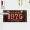 Tin Sign - Vintage Durable Metal Plaque Wall Decor, Home Office Bar Man Cave Garage City Coordinate Birth Year License Plate W