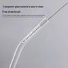 Heat-Resistant Transparent Glass Straw - Lipstick-Proof, Bubble Tea, Non-Disposable, Thick, Adult & Maternity Use