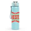 1PC Fiesta Red Vintage Badge Print 750ml Color Plastic Sports Water Bottle Leakproof Flip Straw Lid Suitable for Sports Office Home Use