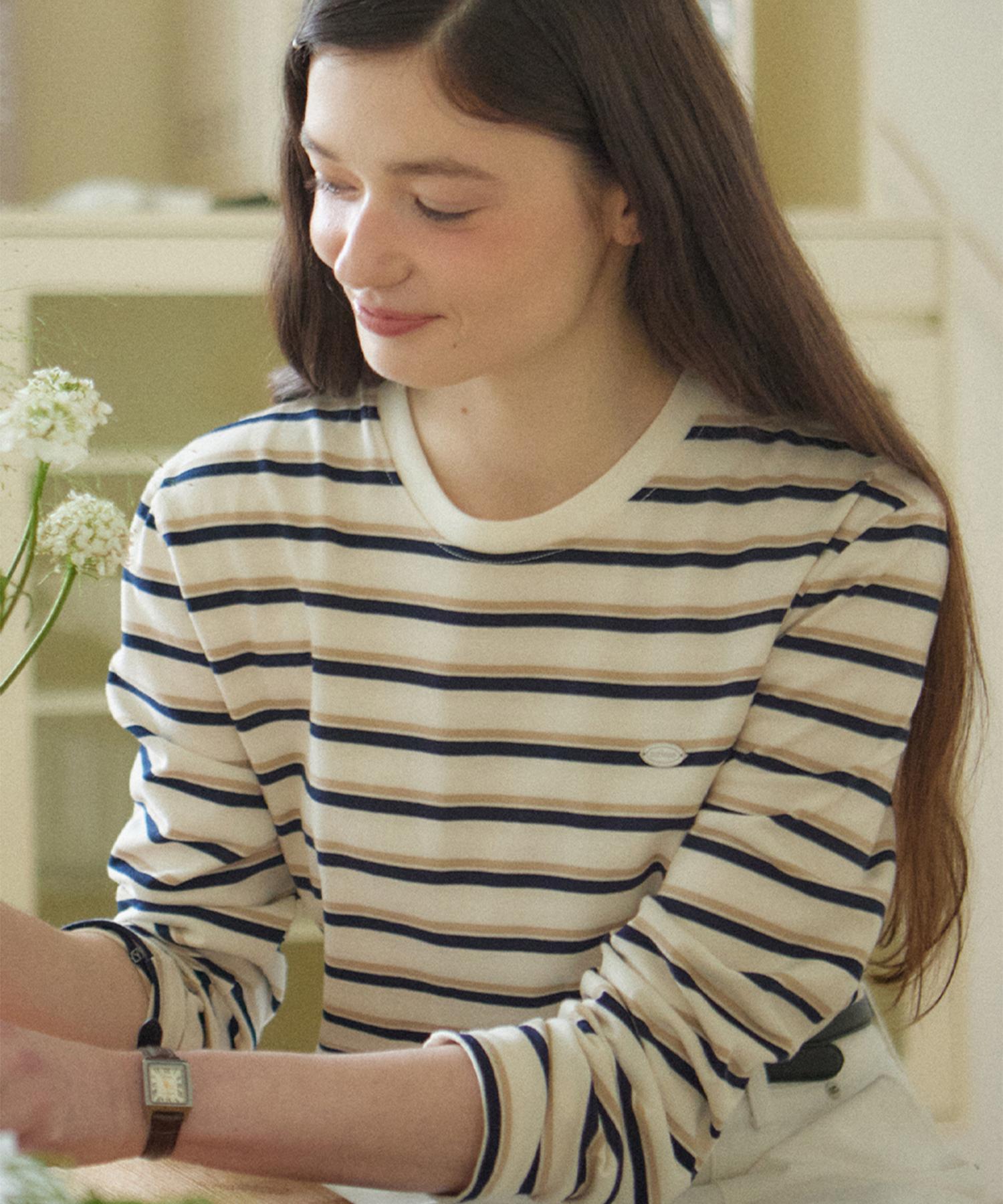 Our Hope Multi-Stripe Sleeve T-Shirt - Ivory Ivory/Ivory