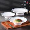 Melamine High-Leg Plate: Stylish Imitation Porcelain for Cold Dishes, Appetizers, Snacks, Fruits, and Desserts