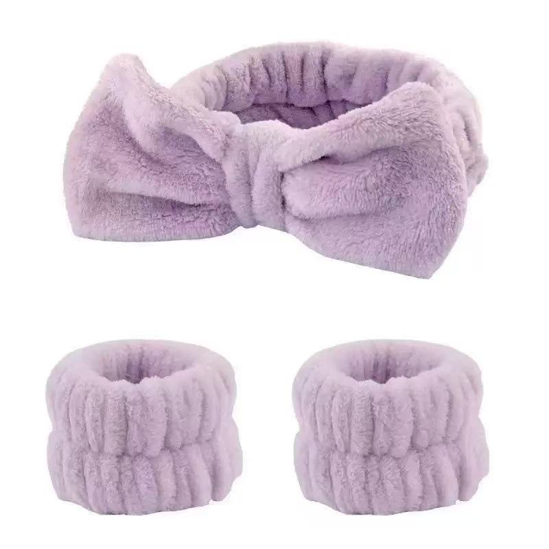 Cute Butterfly Hair Tie Flannel Headband for Face Washing - Women's Soft, Sticky Hair Accessories