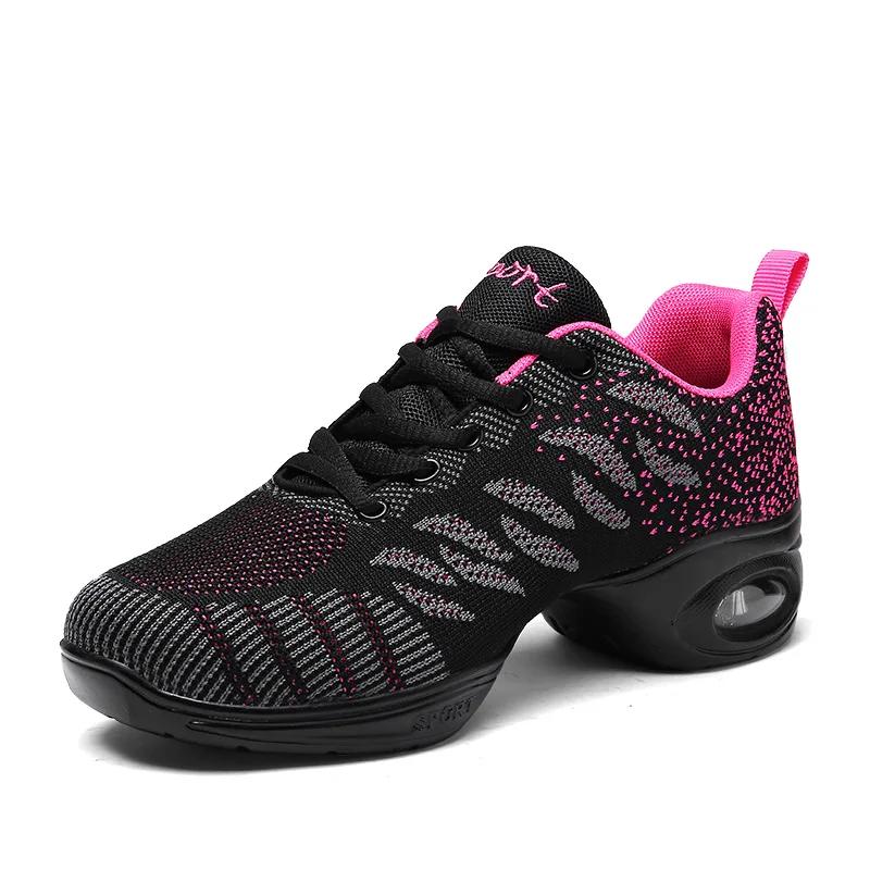  Women Sneakere Practice Shoes Air Design Ballet Shoes for Woman Soft Sole Modern Dance Shoes Mesh Ladies Trainers