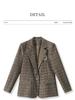 Women's Autumn Retro Plaid Brushed Suit Jacket