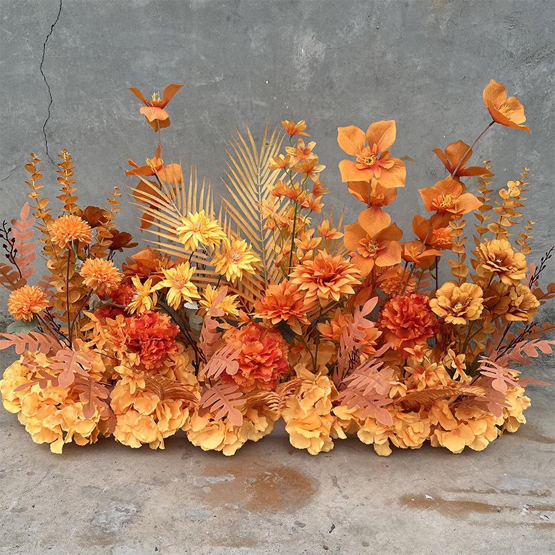 Complete Wedding & Banquet Artificial Flower Set: Ground Rows & Table Decor