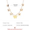 Women's Simple Personality Hollow Butterfly Necklace Fashion Multi-Layer Pendant Clavicle Chain