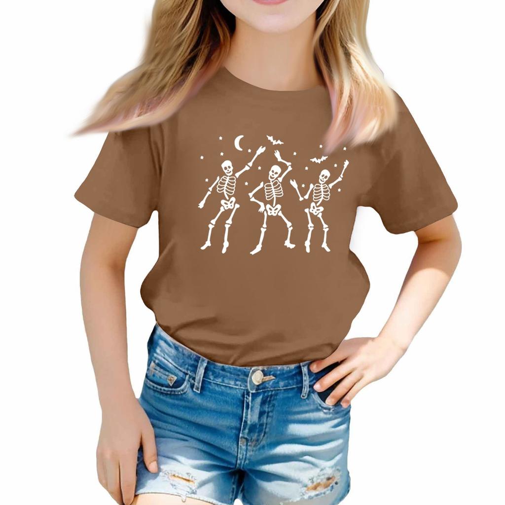 Toddler Girl Boy T-Shirts Halloween Day Kids Top Boys And Girls Printed Short Sleeved T-shirt
