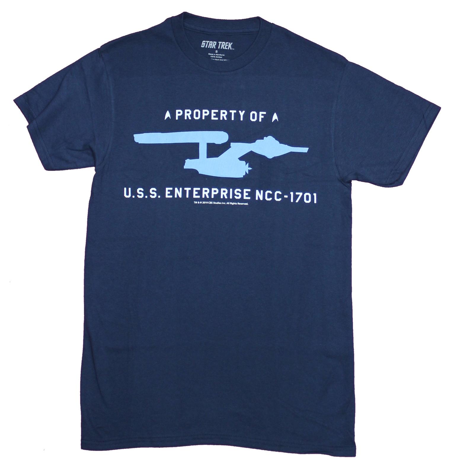 Star Trek Adult New T-Shirt - Property of U.S.S. Enterprise NCC-1701 Ship Pic XXXL
