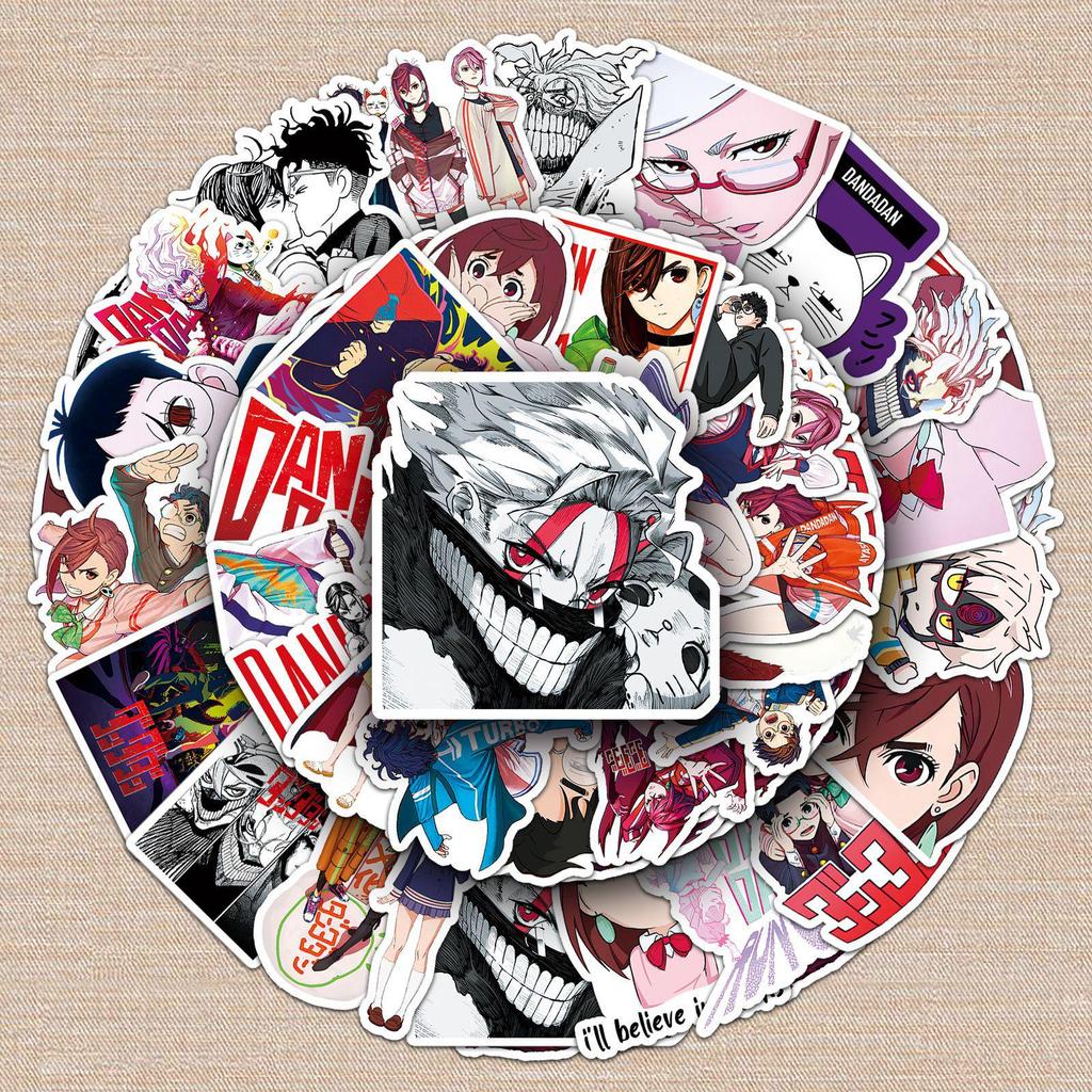 50 Bold Party Graffiti Stickers: Creative Japanese Anime Decor for Water Bottles, Phones, and Suitcases
