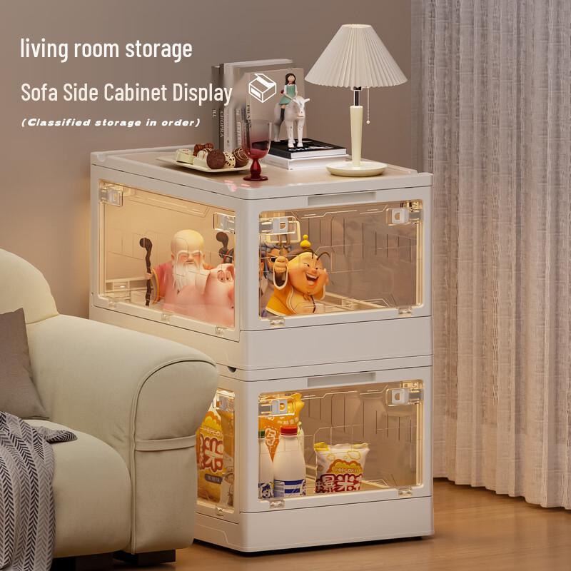 Zhongen Foldable Side-Opening Storage Box with LED Light Strip