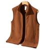 Winter Light Luxury Fashion  Fleece Fleece Waistcoat Men Sleeveless Vest Jacket Casual Solid Color Jacket