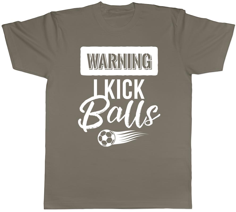 Warnung Ich trete Bälle Unisex Damen T-Shirt