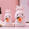 Cartoon Rubber Anti-drop Processing Rice Cake Rabbit Money Box Children's Valentine's Day Savings Jar Decorative Item