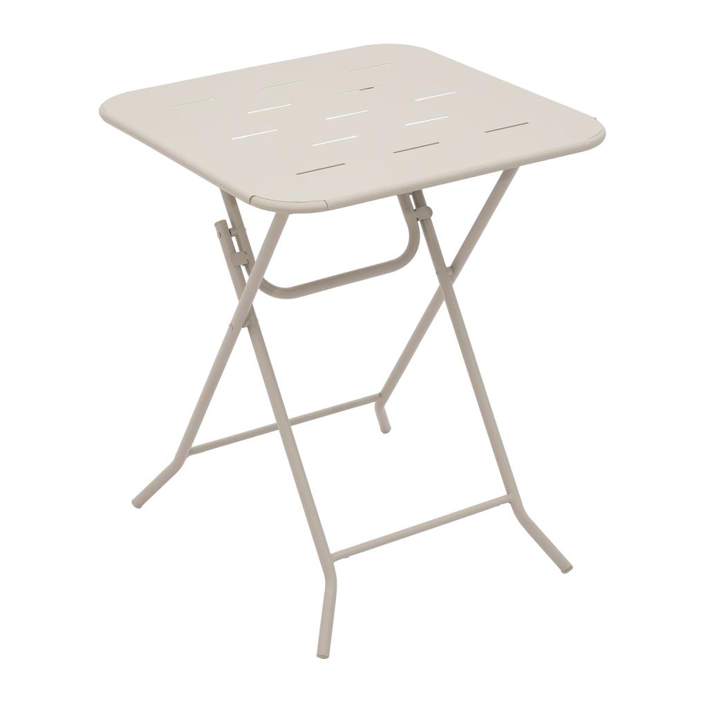 Outdoor 3-Piece Foldable Bistro Set, E Coating Furniture Sets, 2 Chairs and 1 Table, Weather-Resistant Outdoor/Indoor Conversation Set for Patio,Beige