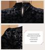 New Arrival: Plus Size Black Printed Long Sleeve T-shirt for Middle-Aged & Elderly Women, Loose Fit, Slimming, Versatile for Spring/Autumn.