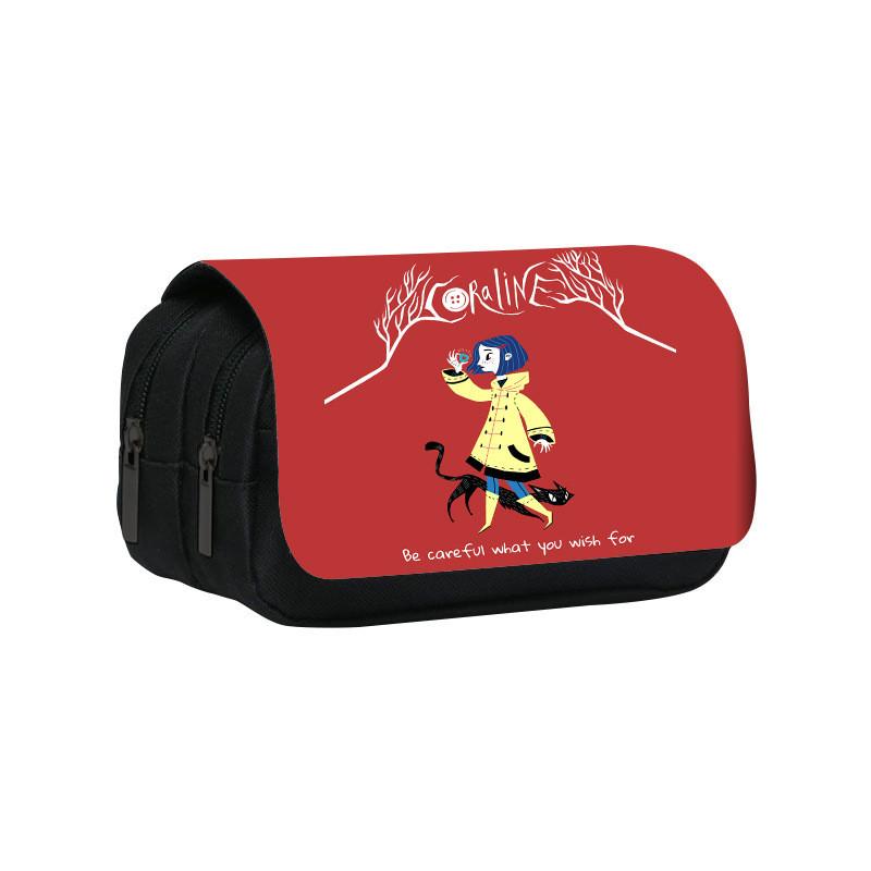 Compartment Twin Coraline Organizer Stationery Pen Pouch For School Home And