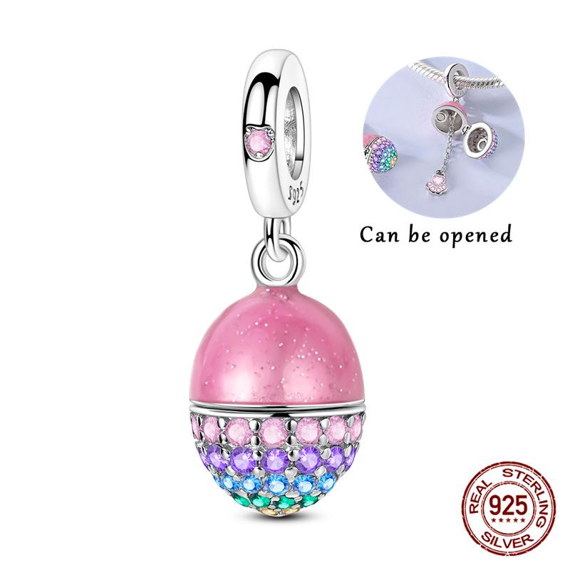 Original 100% 925 Silver Fire Dragon Beads Our Lady Of Cross Charms Fit 925 Bracelet DIY Jewelry Making Women's Gift