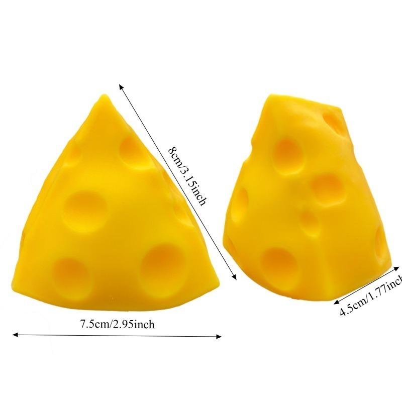Cheese Stress Ball Squishy Fidget Toy Simulation Cheese Squeeze Toy Soft Cute Pinching Cheese Slow Rebound for Adults Toy