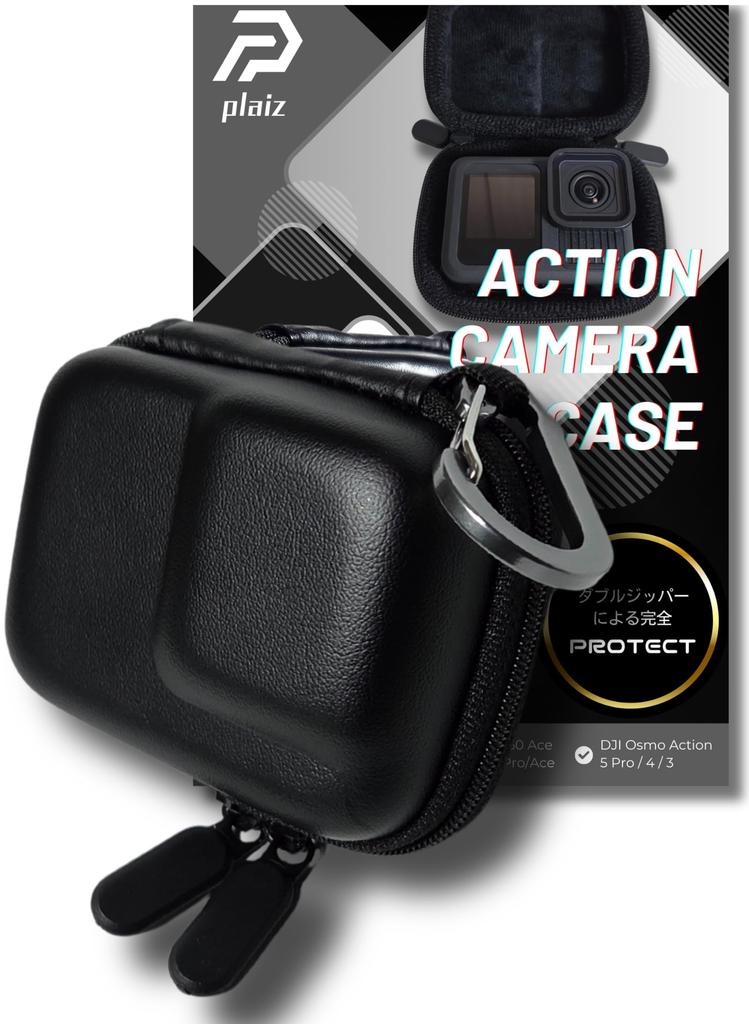 plaiz Case for Insta360 Ace GoPro DJI Action 5 Action Cameras Carabiner for Easy Attachment and [Expert-Reviewed] Pro2/Ace/Ace Pro, 13/12/11/10/9,