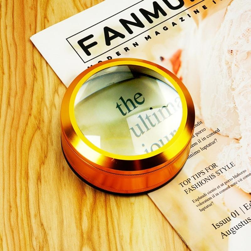 Pocket Desk Magnifying Glass Desktop Magnifier Reading Magnifying Glass Metal Magnifier for Reading Book Maps- Craft