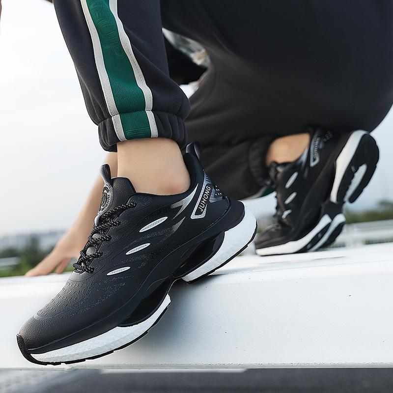 Sportovní a volnočasová obuv - Lehké a prodyšné síťované běžecké boty s tlumením nárazů, protiskluzovou podrážkou a šněrováním.