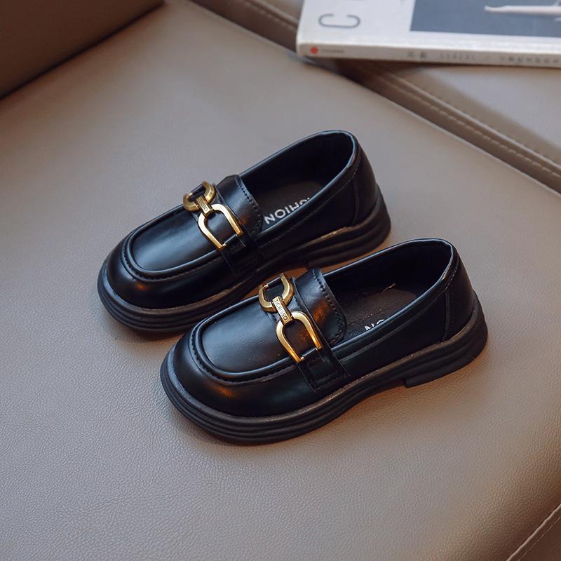 

Детская кожаная обувь весна и осень новые туфли для мальчиков туфли принцессы для девочек туфли Bean для девочек мягкая подошва повседневные Англия 37 чёрный