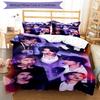 3-teiliges Kpop BTS Muster Bettwäscheset Bettbezugset enthält Bettbezug & Kissenbezüge, perfekte Ganzjahres-Schlafzimmerdekoration & Geschenk