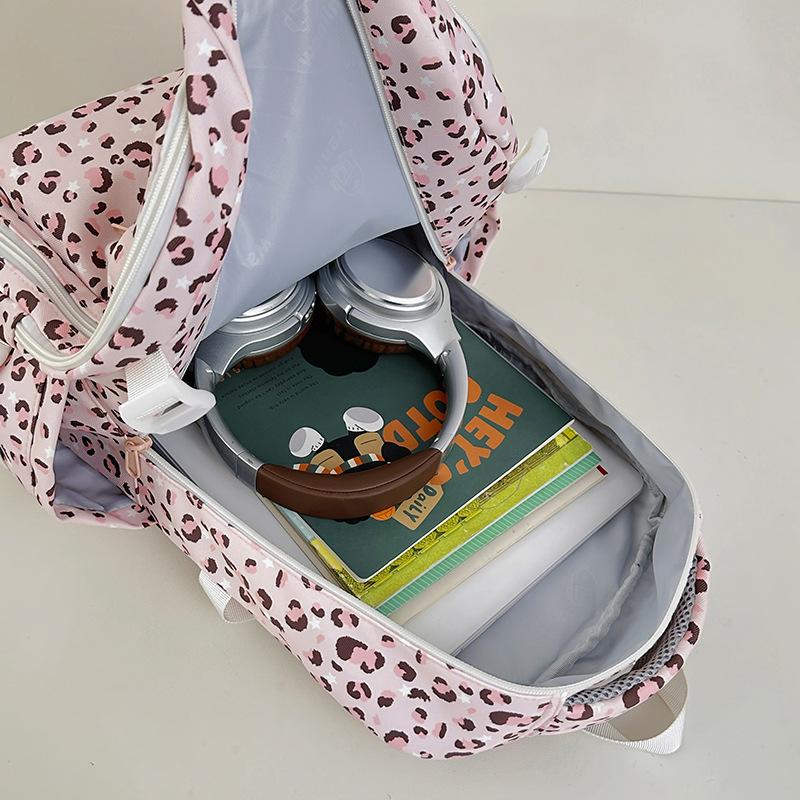 Schultasche Schultasche Nische Mädchen Mittelschüler Mehrfarbig Leopardenmuster 1011 Neuer Rucksack Hoher Wert Leicht Große Kapazität Rucksack