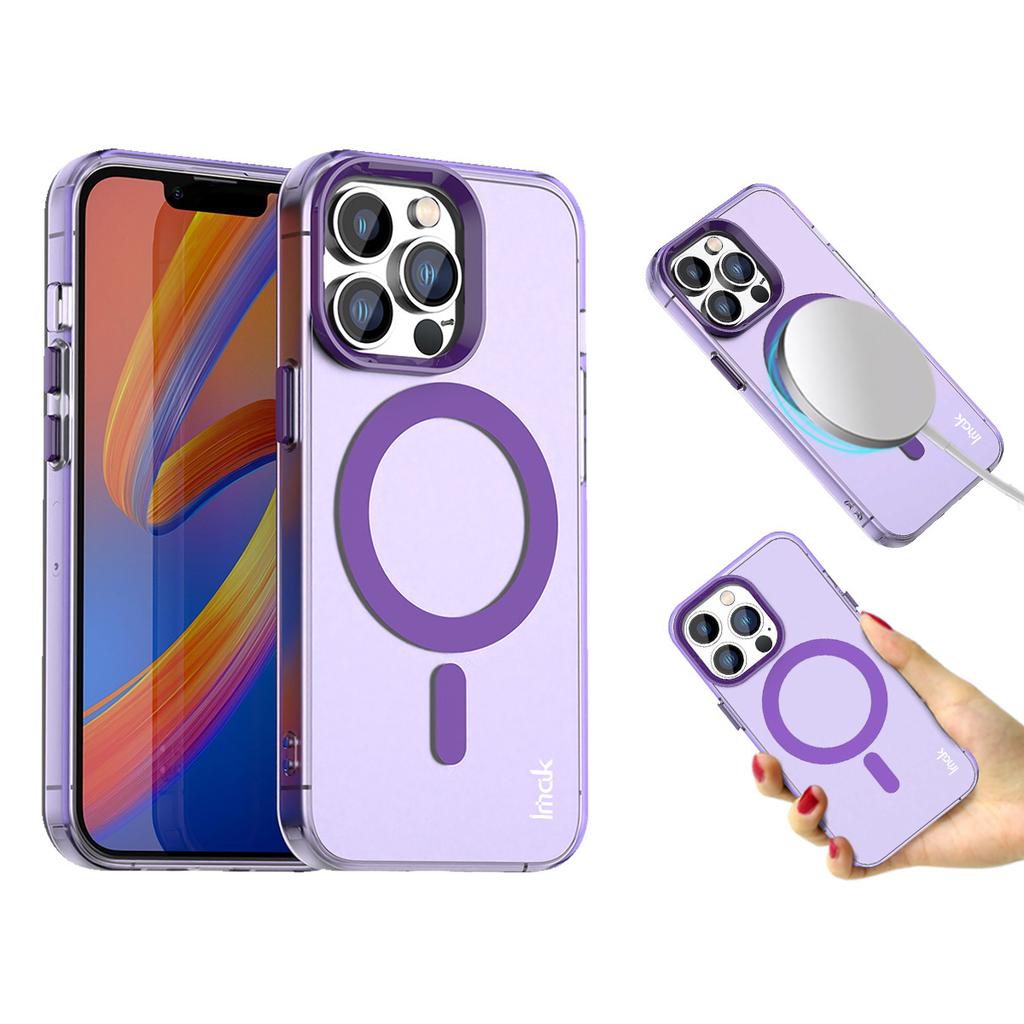For iPhone 14 Pro Max Case Compatible with MagSafe Candy Color Anti Drop TPU+PET Back Cover