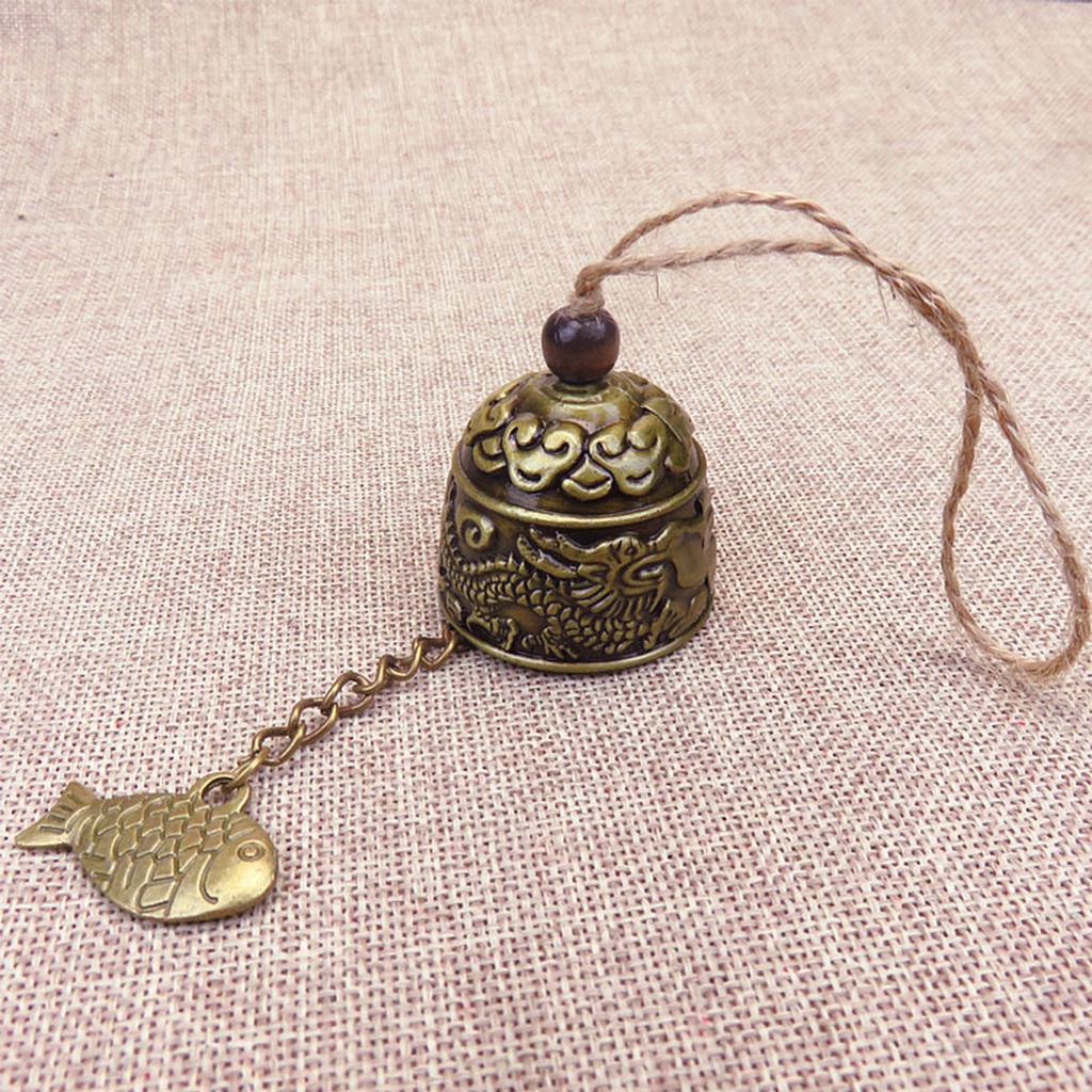 Feng Shui Wind Bell Retro Buddha Dragon Elephant Wind Chime Vintage Windchime Home Hanging Ornament Blessing for Luck Wind Chime