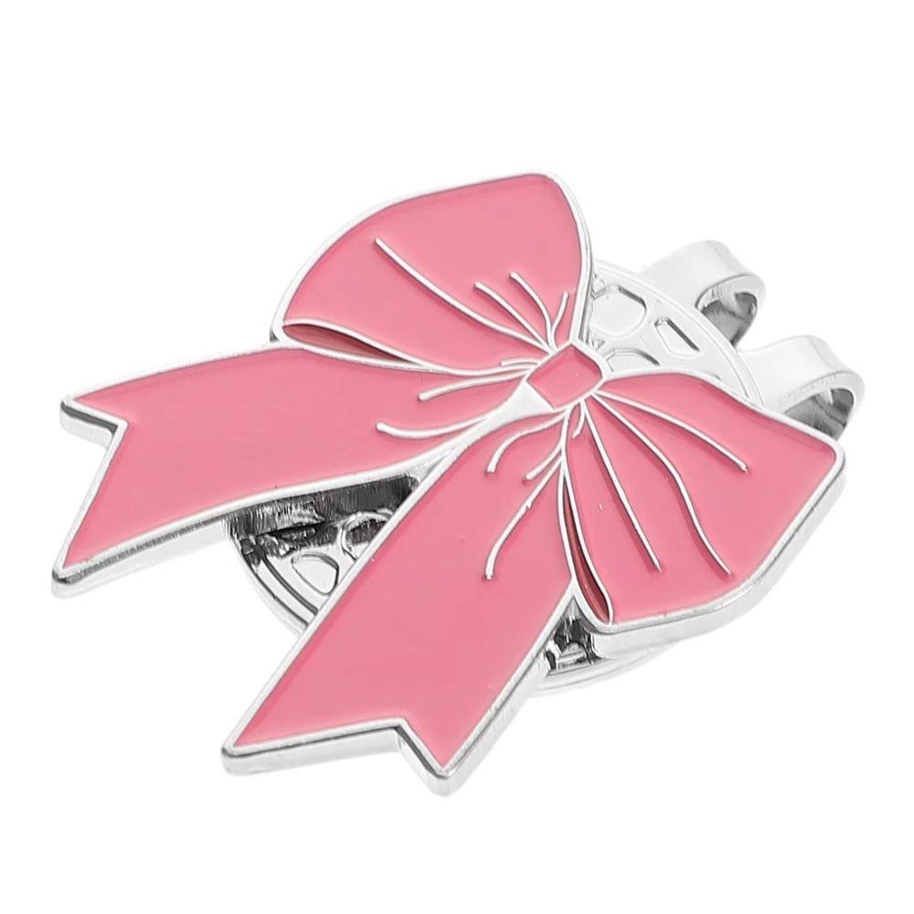 Bowknot Golf Cap Clip Pink Ribbon Golf Hat Marker Outdoor Sports Golf Ball Mark Golf Enthusiasts