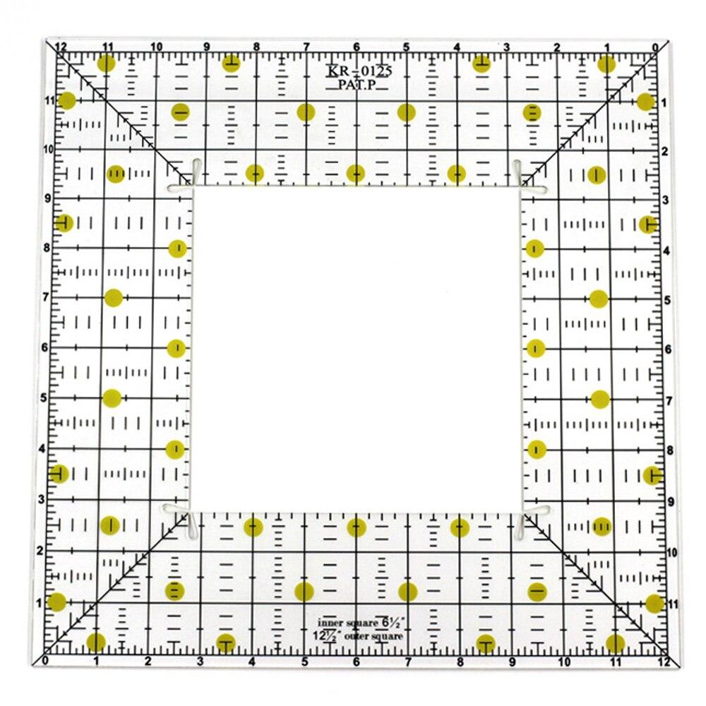 

Акриловая квадратная линейка в стиле пэчворк, полый дизайн, средняя одежда, ручные инструменты «сделай сам», ручные инструменты для резки, ремесло, квилтинг, швейные аксессуары China белый/жёлтый
