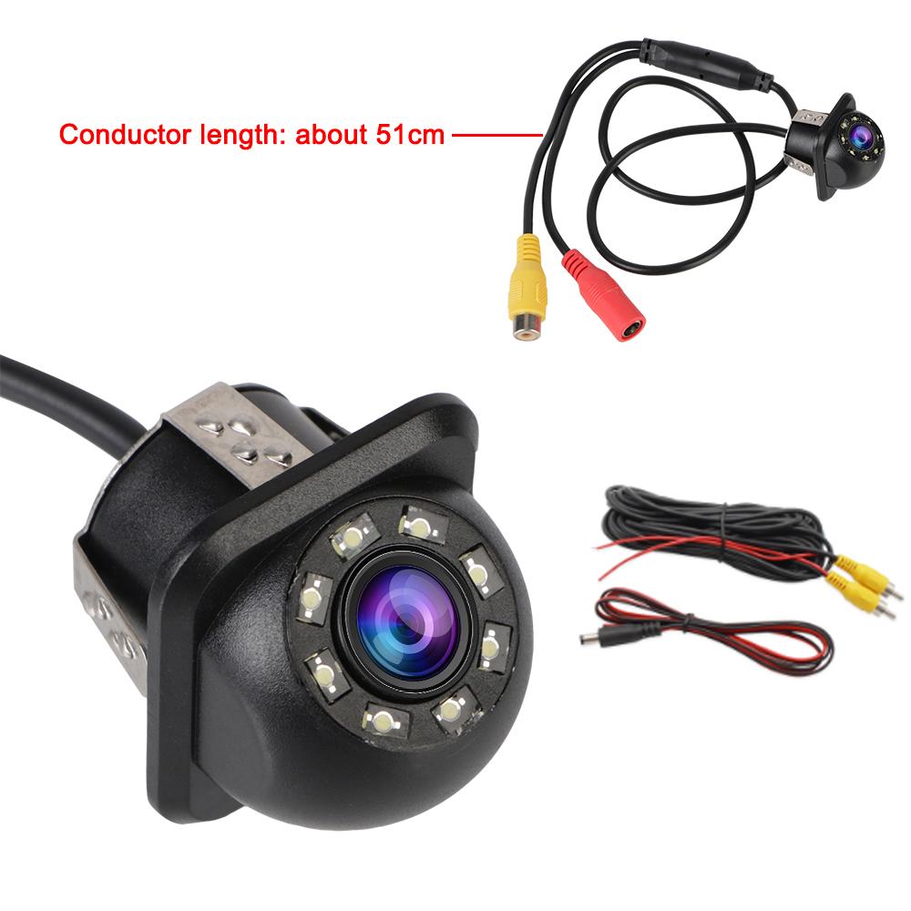8 LED Auto Parking Assistance Car Infrared Night Vision Wide Angle Backup Camera 170° Car Rear View Camera Parking Monitoring