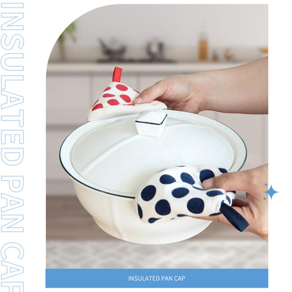 Japanese style minimalist microwave oven, kitchen lid cap, clay pot handle, thickened insulated ear tips 4 pieces