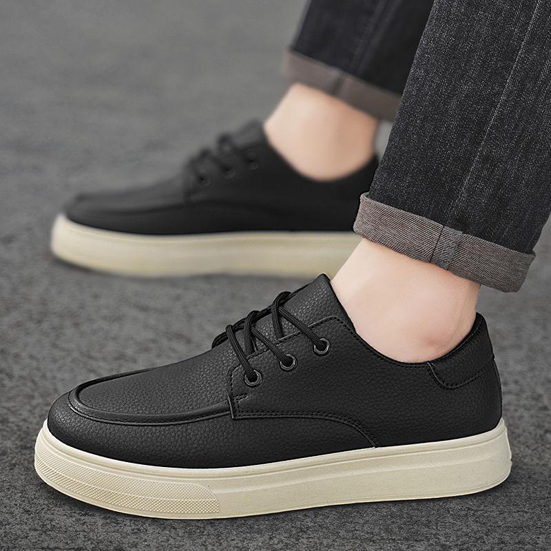 Miękkie Oddychające Skórzane Buty na Platformie dla Mężczyzn Niska Cena Elegancki Projektant Klasyczny Oryginalny Trend 2025 Letnie Męskie Buty Casual