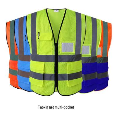 Reflective Multi-Pocket Safety Waistcoat for Construction