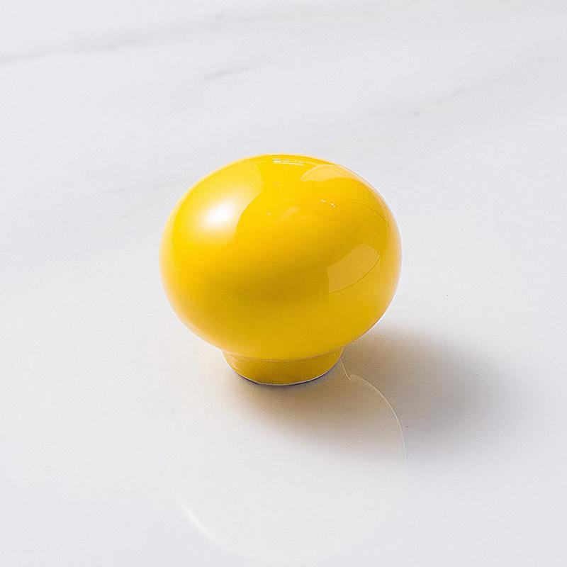 Maniglia Rotonda Semplice Moderna in Ceramica per Armadi e Mobili per Bambini