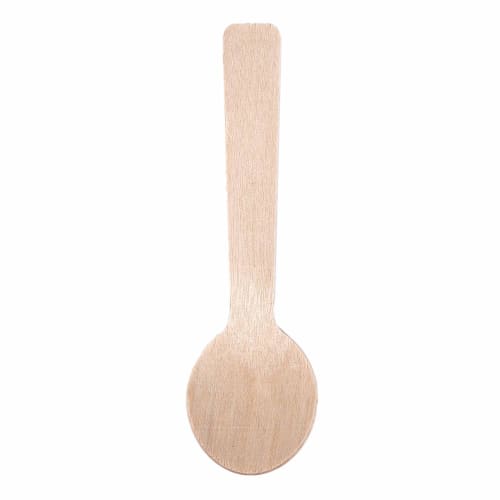 Oikabio 100-Piece Disposable Wooden Spoons, Mini Ice Cream Spoons, Wooden Western Dessert Scoops, Wedding Party Supplies, Kitchen Supplies