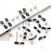 50pcs Eyeglass Chain CCB Beads Adjustable Silicone Rubber Ends Connectors For DIY Eye Glasses Sunglasses Holder Jewelry Making