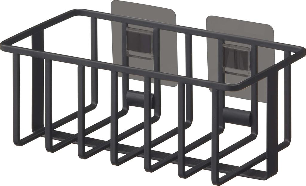 Yamazaki Jitsugyo 5996 Film Hook Toilet Supplies Storage Rack Black Approx. W 21 X D 11.2 X H 8.3 Cm (Film Hook Not Included) Tower Collective