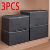 3 Pcs Extremely Large Clothes Storage Bin Foldable Quilt Pants Sweater Organizer Box Bedroom Closet Wardrobe Organizer